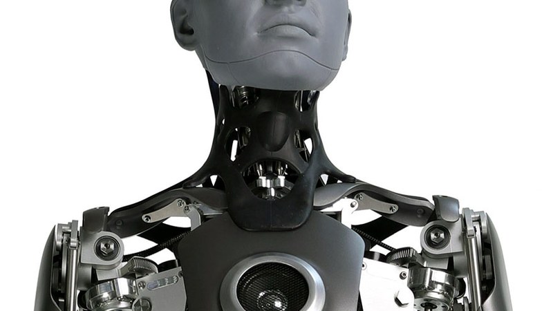 Ameca humanoid robot on display — the humanoid robotics category Figure AI competes in