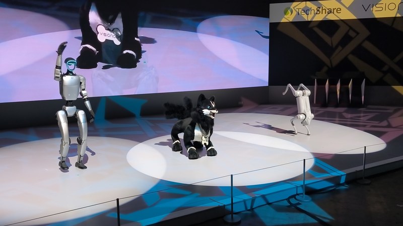 Humanoid robot exhibited at Japan Mobility Show 2025 — the commercial humanoid market both founders compete in