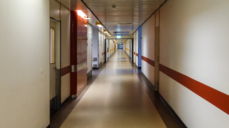 Hospital corridor — Medline's healthcare customers made both Charlie and Andy Mills billionaires