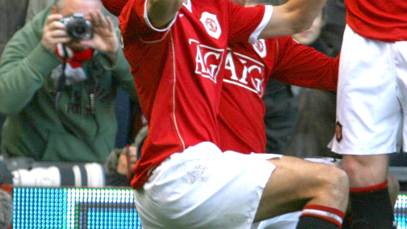 Cristiano Ronaldo striking the ball during a match