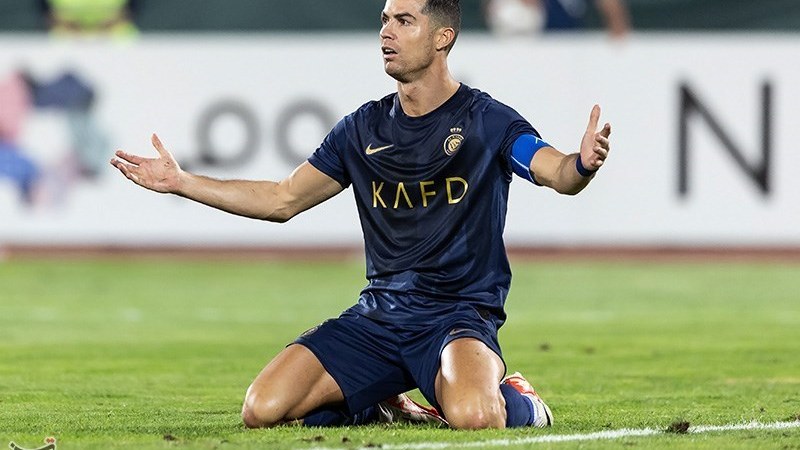 Cristiano Ronaldo playing for Al Nassr in 2023