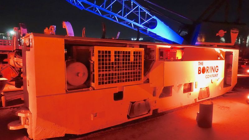 The Boring Company tunnel equipment