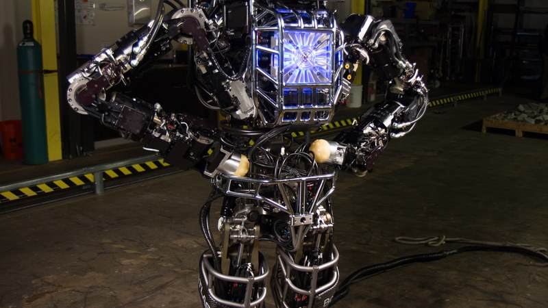Atlas humanoid robot during testing — early humanoid research that preceded commercial robots