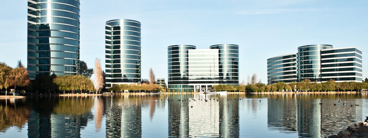Oracle's headquarters campus in Redwood City, California