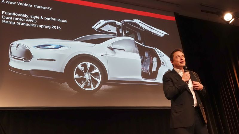 Elon Musk at a Tesla shareholder meeting