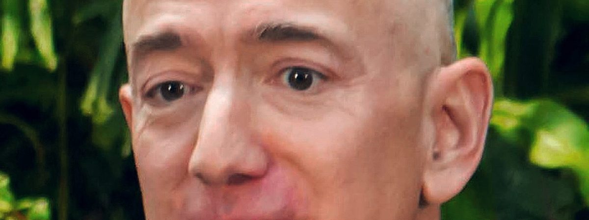 Jeff Bezos speaking at an Amazon event