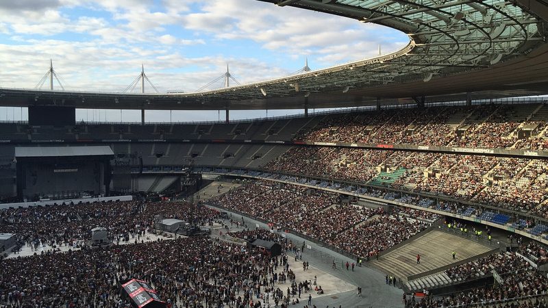 Rihanna performing on the Anti World Tour