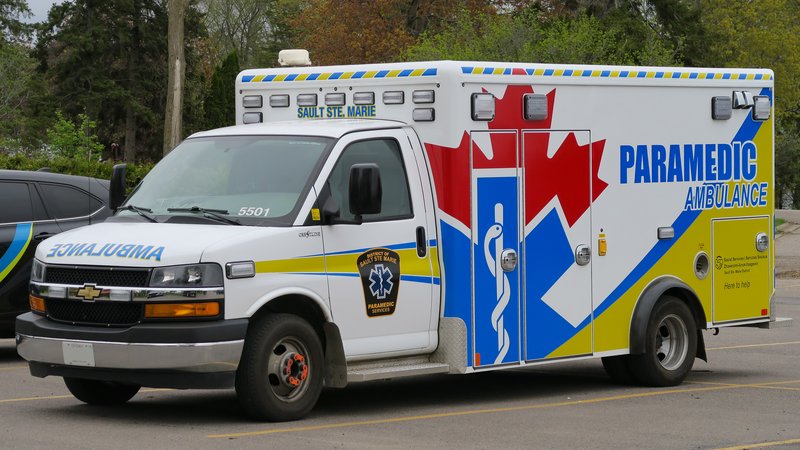 Ambulance emergency vehicle on the street