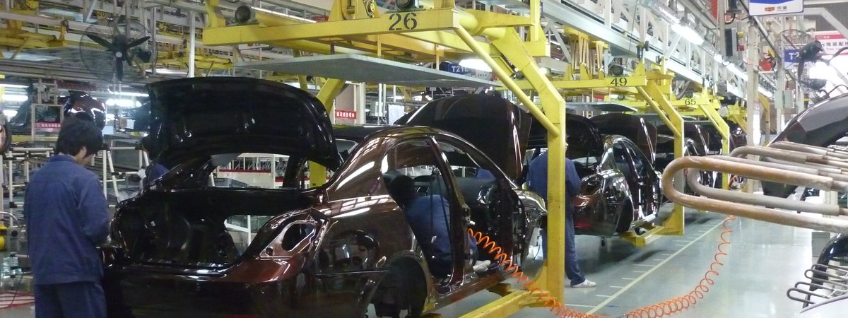 Modern manufacturing plant interior