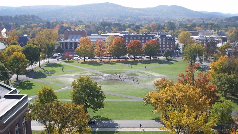 Dartmouth College campus — Dunleavy graduated in 1991, years before his modest CEO paycheck era