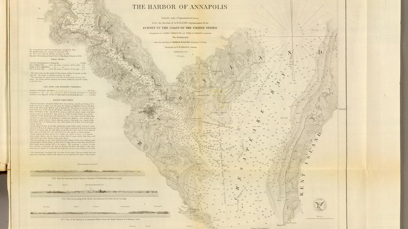 An 1846 map of Annapolis Harbor — Dunleavy lives in Annapolis, Maryland