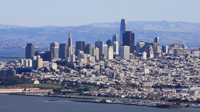 San Francisco skyline — the Bay Area base for Cagney's fintech companies from Wells Fargo to SoFi to Figure