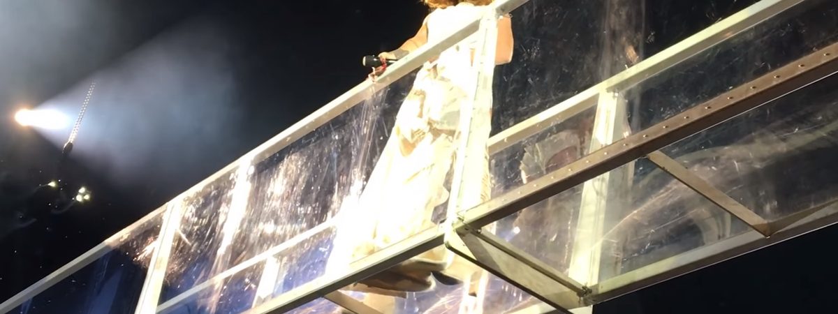 Rihanna performing on the Anti World Tour