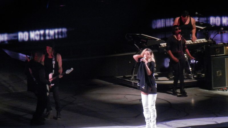 Rihanna performing during the Diamonds World Tour in Portugal