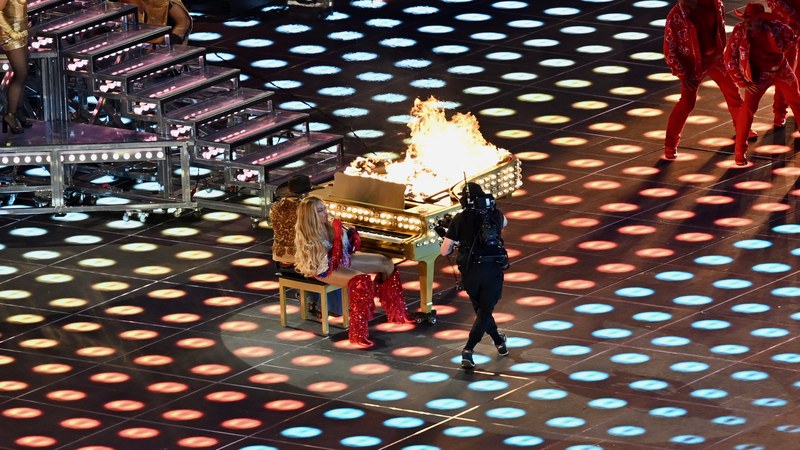 Beyoncé performing on the Cowboy Carter Tour stage