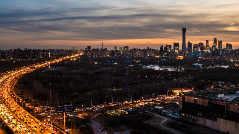 Beijing skyline from the fourth ring road — the city anchoring Zhang Yiming's business life